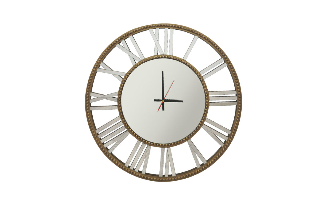 Decorative Beaded Mirrored Clock - 2 Colours Available