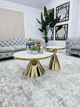 Load image into Gallery viewer, Glam Designer Marble Coffee Table and Side Table Collection - 3 Colours Available
