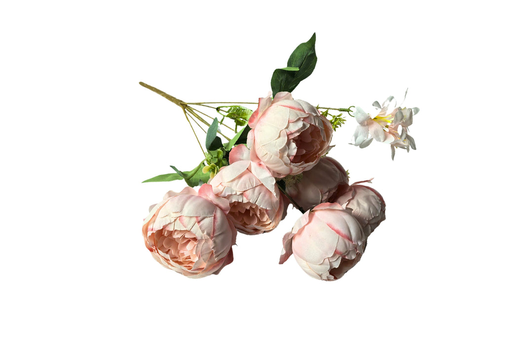 Artificial Peony/Frangipani Bunch 43cm – Available in 4 Colors