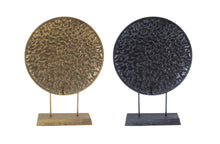 Load image into Gallery viewer, Round Pressed Gold Table Decor - 2 Colours Available
