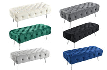 Load image into Gallery viewer, Shirley Ottoman Silver Frame - 6 Colours Available
