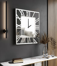 Load image into Gallery viewer, Decorative silver mirrored clock - 60cm

