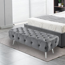 Load image into Gallery viewer, Shirley Ottoman Silver Frame - 6 Colours Available
