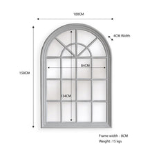 Load image into Gallery viewer, Window Style Mirror - White Arch 100 CM x 150 CM

