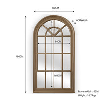 Load image into Gallery viewer, X-Large Window Style Mirror - Taupe Arch 100 CM x 180 CM
