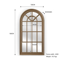 Load image into Gallery viewer, X-Large Window Style Mirror - Taupe Arch 100 CM x 180 CM
