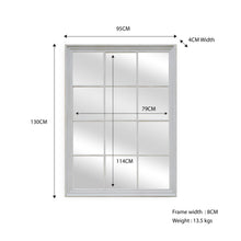 Load image into Gallery viewer, Window Style Mirror - White Rectangle 95cm x 130cm
