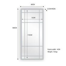 Load image into Gallery viewer, Window Style Mirror Full Length - White 80 CM x 180 CM
