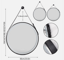 Load image into Gallery viewer, Interior Ave - LED Round Hanging Salon / Bathroom Wall Mirror - Black - 60cm
