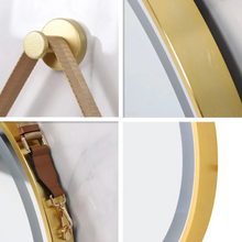 Load image into Gallery viewer, Interior Ave - LED Round Hanging Salon / Bathroom Wall Mirror - Gold - 80cm
