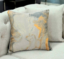Load image into Gallery viewer, Brown designer cushion with woven texture, perfect for adding earthy charm to sofas or chairs
